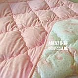 Ковдра двоспальна на холофайбері "ODA" 175*210 см Тепла ковдра, наповнювач холофайбер., фото 3