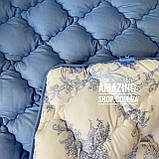 Ковдра Євро на холофайбері ODA 200х220 см Тепла ковдра, наповнювач холофайбер. Стьобана ковдра ОДА, фото 2