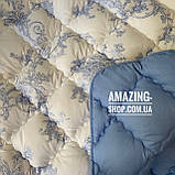 Ковдра Євро на холофайбері ODA 200х220 см Тепла ковдра, наповнювач холофайбер. Стьобана ковдра ОДА, фото 3