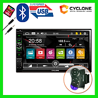 2Dinabs автомагнітола CYCLONE MP-7121 WRC BT USB MICROSD AUX