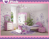 Ліжко горище з шафою + стіл Pink Pn-16-2 для дівчинки, фото 7