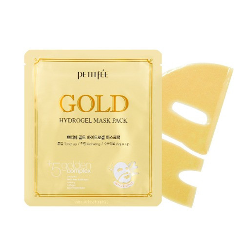 Гідрогелева маска для обличчя із золотим комплексом +5 PETITFEE Gold Hydrogel Mask Pack +5 golden complex