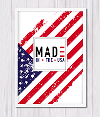 Постер для праздника "МАDE IN THE USA"