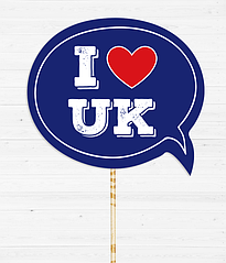 Табличка для фотосессии "I love UK"
