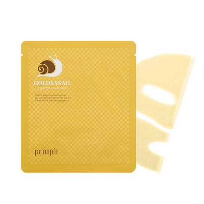 Гідрогелева маска для обличчя з золотом і равликом PETITFEE Gold & Snail Hydrogel Mask