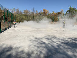 Укладка резинового покрытия Харьковская обл. с. Мелиховка 4