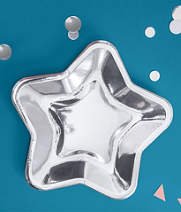 Бумажные тарелки "Silver stars" (6 шт.)