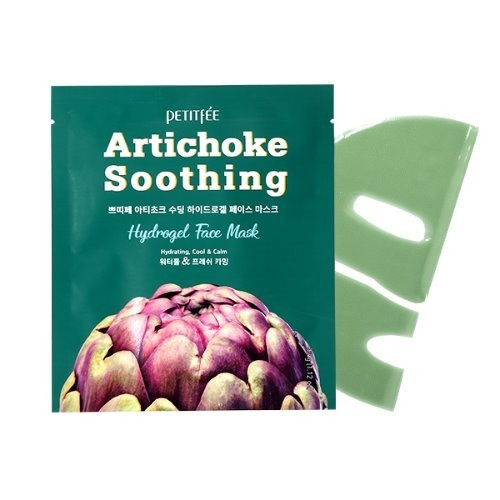 Гідрогелева заспокійлива маска для обличчя з екстрактом артишоку PETITFEE Artichoke Soothing Face Mask