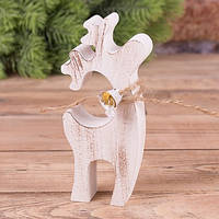 Статуетка "лось із дзвіночком" — дерево Новорічний декор