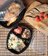 Контейнер Ланч-бокс без кришки CпK-257-2 чорний (арт. СпК-257-2 Ч) (300/30) Кр.0323