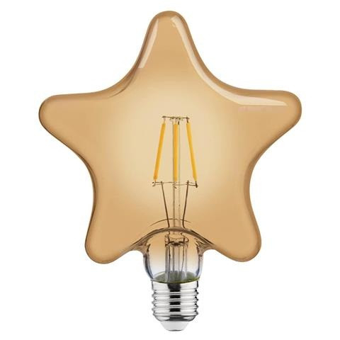 Лампа вінтажна світлодіодна "RUSTIC STAR-6" 6W Filament led 2200К E27