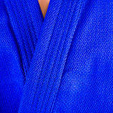 Кімоно для самбо синє Mizuno (бавовна, зріст 140-190 см, щільність 500 мг на м2), фото 3