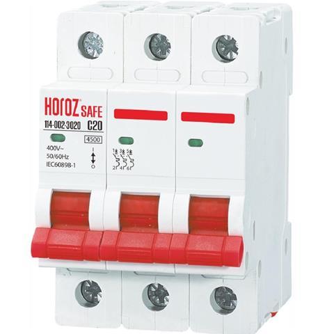 Автоматичний вимикач Horoz "SAFE" 20 А 3P С