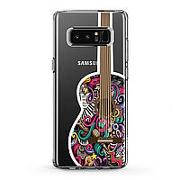 Чехол силиконовый для Samsung Galaxy (Разноцветная гитара) Note 10 Plus 5G/s6 Edge+/s7/s8 Activ/s9/s10e Plus