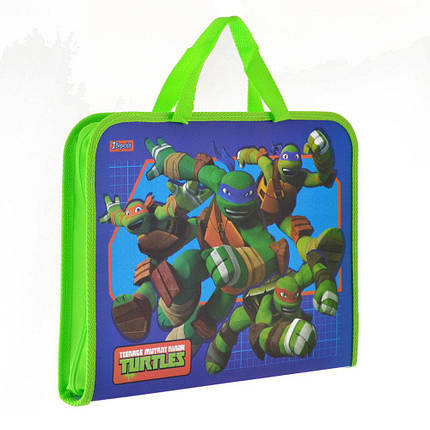 Папка-портфель на блискавці з тканинними ручками "Ninja Turtles" 491427, фото 2