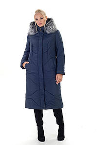 Жіноча зимове довге пальто - пуховик великих розмірів 48-66