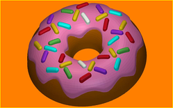 Пластикова форма пончик 390