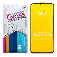 Защитное стекло 9D для Apple iPhone XS Max (Черный)