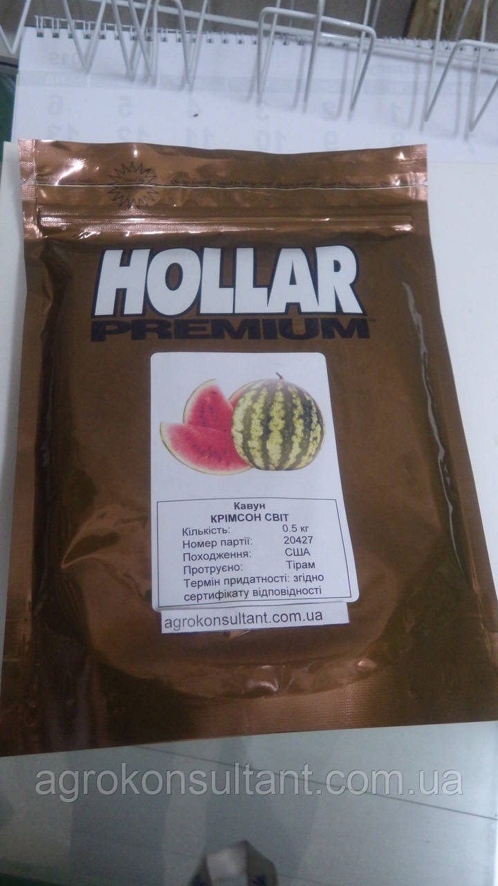 Насіння кавуна Кримсон Світ (Hollar Seeds), 500 г — середньоранній сорт (80 днів), скоростиглий, великий