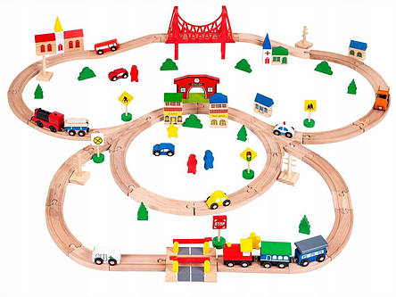 Дерев'яна дитяча залізниця Ecotoys, фото 1