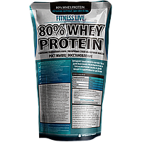 Протеин Fitness Live 80% Whey Protein 900 г Шоколад (5502945723449)