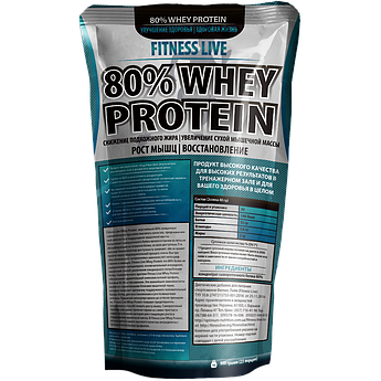 Протеїн Fitness Live 80% Whey Protein 900 г Шоколад
