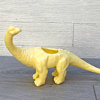 Цветочное кашпо Динозаврик (с длинной шеей) Желтый