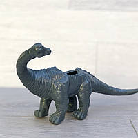 Цветочное кашпо Динозаврик (с длинной шеей) Серый