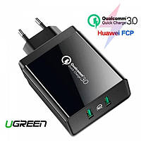 USB 2x мережевий зарядний пристрій QC3.0, 5/9/12В 36Вт Ugreen CD161