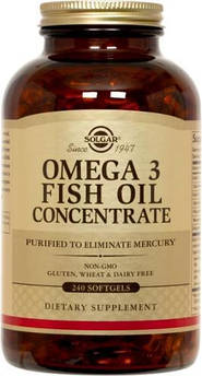 Вітаміни Solgar Omega-3 Fish Oil Concentrate 240 капсул (4384300772)