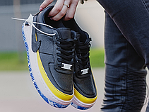 Жіночі кросівки Nike Air Force 1 Jester XX Black Sonic/Yellow Arctic Orange AT2497-001, фото 3