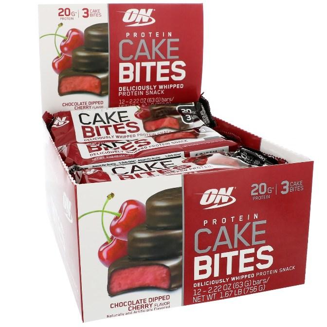Протеїнове тістечко Optimum Nutrition Cake Bites 12 порцій шоколад-вишня (4384300829)