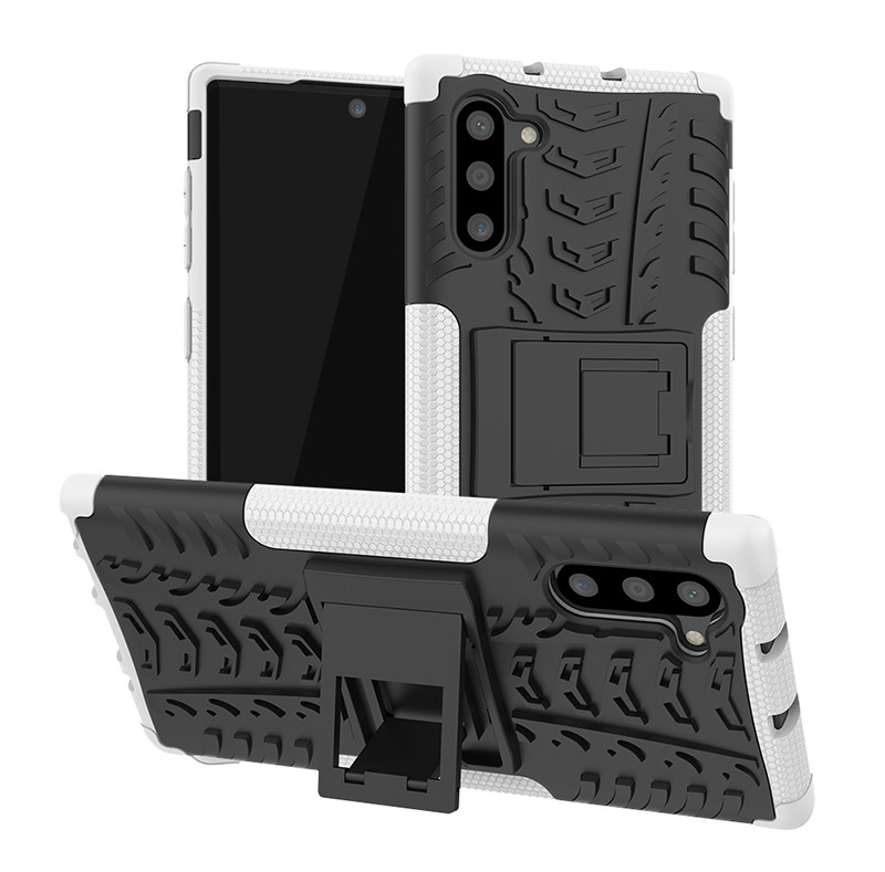 Чохол Armored для Samsung Galaxy Note 10 (N970) протиударний бампер з підставкою білий