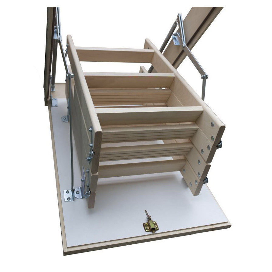 Деревяная чердачная лестница складная Compact Long с утепленным люком для высоты до 340 см - фото 4 - id-p203997175