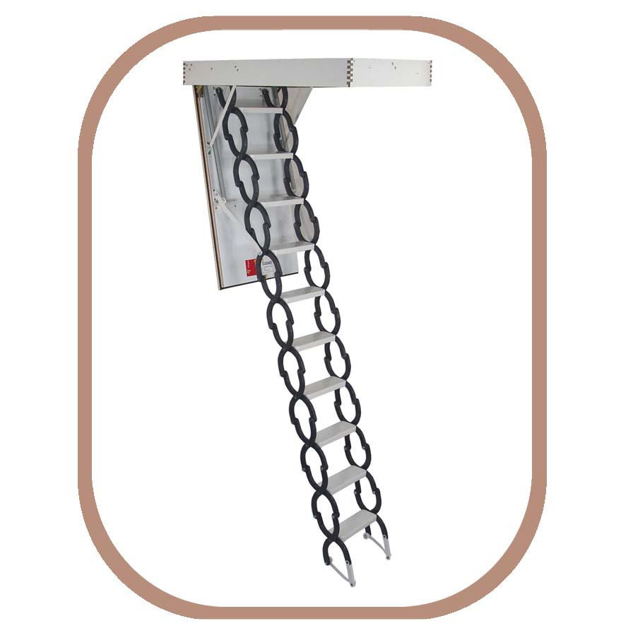 Чердачная лестница складная металлическая Minka Elegance ножничного типа ( лестница гармошка) - фото 2 - id-p891964339