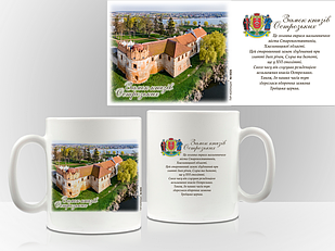 Сувенірна чашка Старокостянтинів. "Замок князів Острозьких"