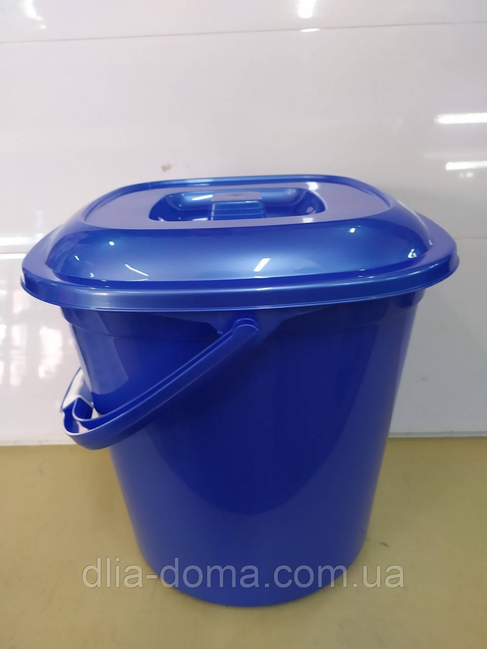 Відро квадратне 9,5 літрів з кришкою харчове з міркой, фото 1