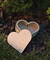 Шкатулка Серце Дерев'яна подарункова коробка Шатулка для кілець Декор для інтер'єру Подарунок коханій жінці