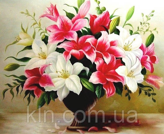 Алмазна мозаїка на підрамнику Ароматні лілії 20 х 30 см (арт. TN479), фото 1