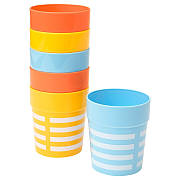 Чашки, 290 мл, 6 шт, різні кольори, 204.192.52, ІКЕА, IKEA, SOMMAR 2019