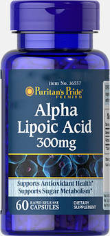 Спеціальний продукт Puritan's Pride Alpha Lipoic Acid 300 mg 60 капсул (4384301427)