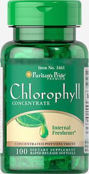 Спеціальний продукт Puritan's Pride Chlorophyll Concentrate 50 mg 100 капсул (4384301438)