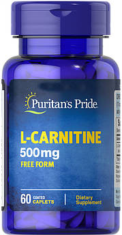 Жироспалювач Puritan's Pride L-Carnitine 500 mg 60 таблеток (4384301590)