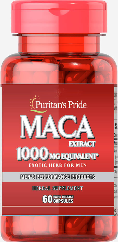 Потенцер Puritan's Pride Maca 1000 mg Exotic Herb for Men 60 капсул (4384301599)