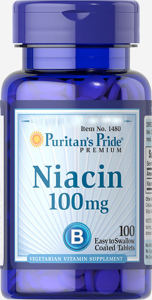 Спеціальний продукт Puritan's Pride Niacin 100 mg 100 таблеток (4384301621)