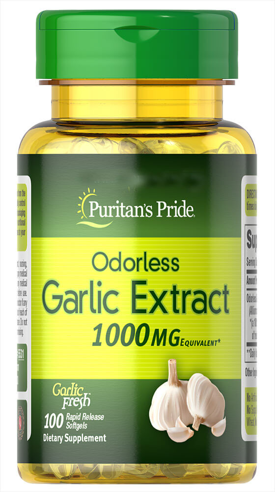 Спеціальний продукт Puritan's Pride Odorless Garlic 1000 mg 100 капсул (4384301625)