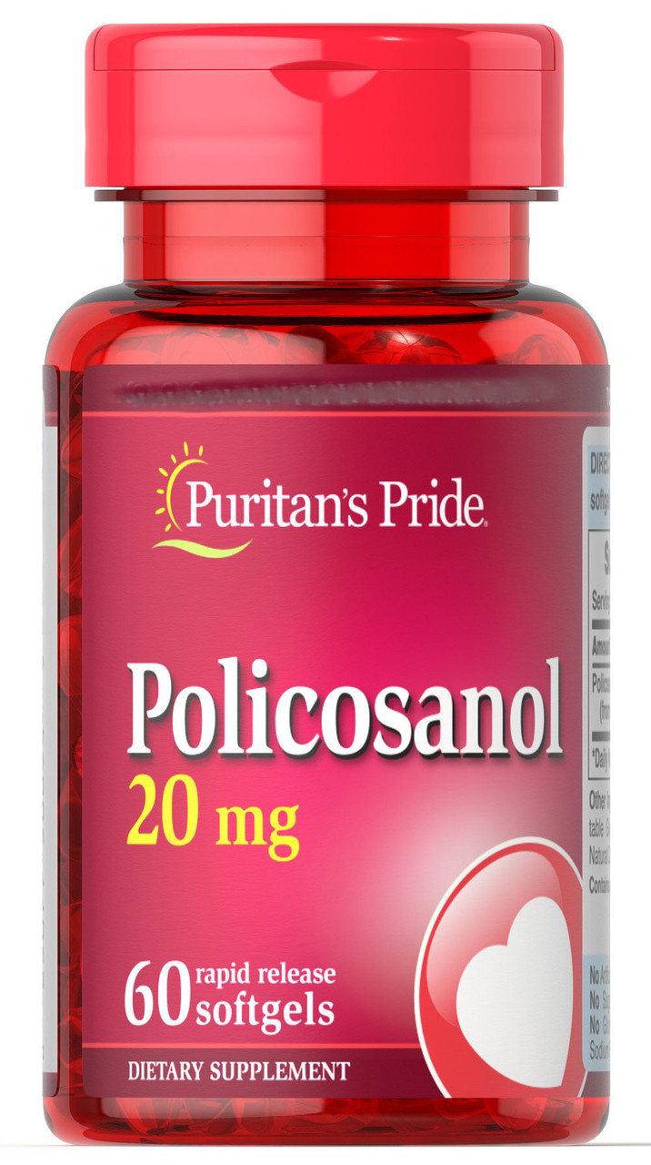 Спеціальний продукт Puritan's Pride Policosanol 20 mg 60 капсул (4384301635)