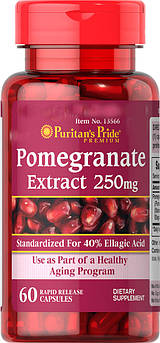 Спеціальний продукт Puritan's Pride Pomegranate Extract 250 mg 60 капсул (4384301641)