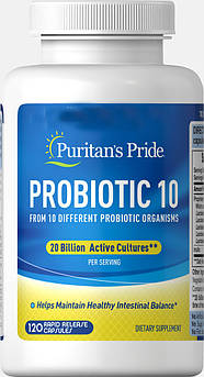 Спеціальний продукт Puritan's Pride Probiotic 10 120 капсул (4384301646)
