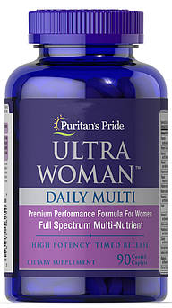 Вітаміни Puritan's Pride Ultra Woman Daily Multi Timed Release 90 таблеток (4384301672)